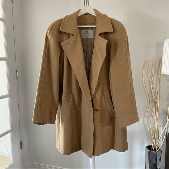 Vintage Aquascutum Double breasted wool and cashmere  camel coat - Picture 3 of 15